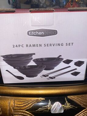 24pc Ramen Serving Set - Black